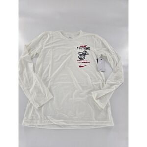 Miami Heat Culture White Long Sleeve Legend Tee Size Large L Nike Dri Fit